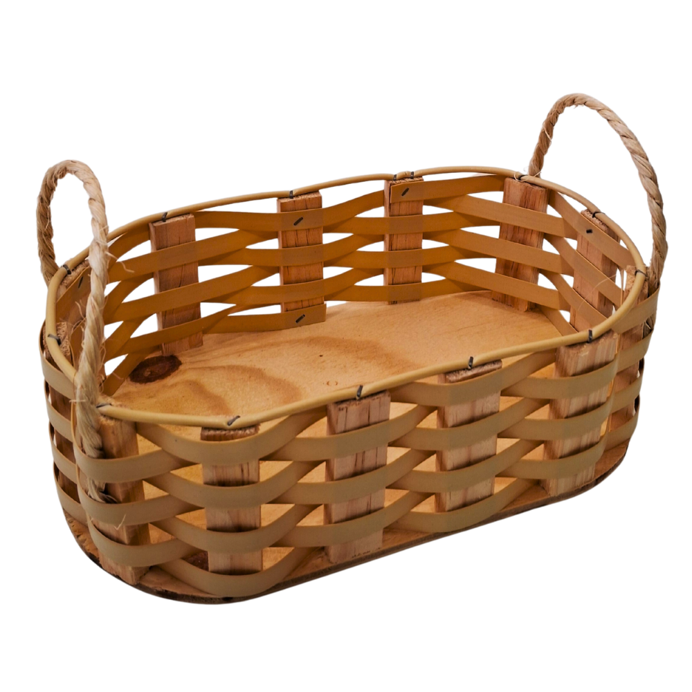 BANDEJA OVAL PQ RATTAN MARFIM